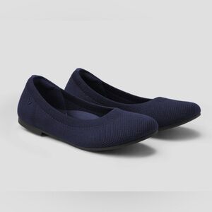 VIVAIA Claire Round Toe Flats Navy Blue Size US 5.5 -6/EU 36